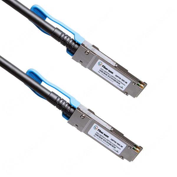 Dell 470-ABQE Compatible 100G-DAC-CU QSFP28 to QSFP28 Passive 3M (9.8ft) 30AWG Direct Attach Cables